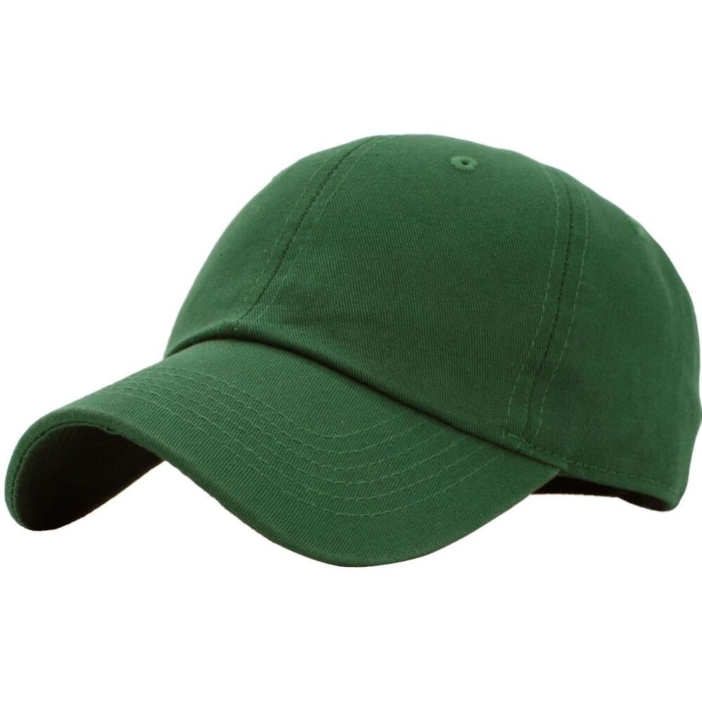 Unisex Forest Green 100% Cotton Adjustable Streetwear Classic Baseball Dad Hat